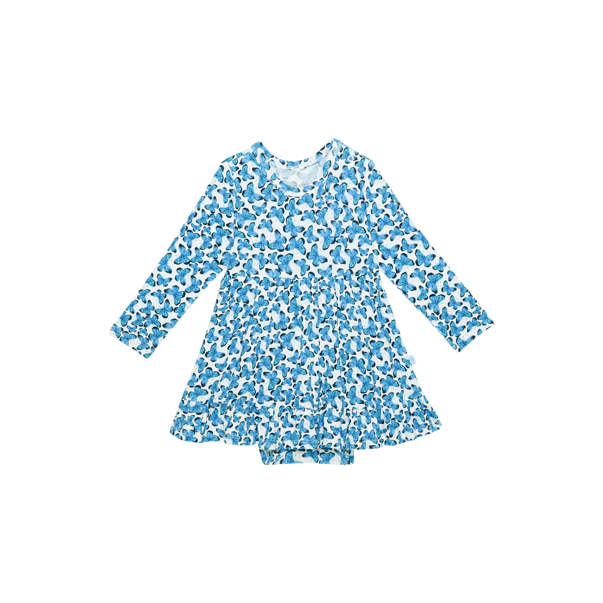 Posh Peanut Nayeli L/S Ruffled Twirl Bodysuit Dress