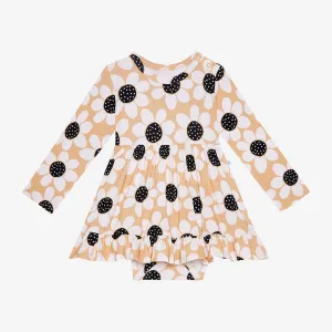 Posh Peanut Reagan L/S Ruffled Bodysuit Dress