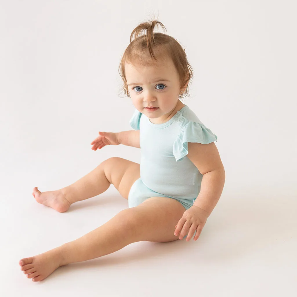 Posh Peanut Ruffled Cap Sleeve Bodysuit and Skort Set in Annabelle