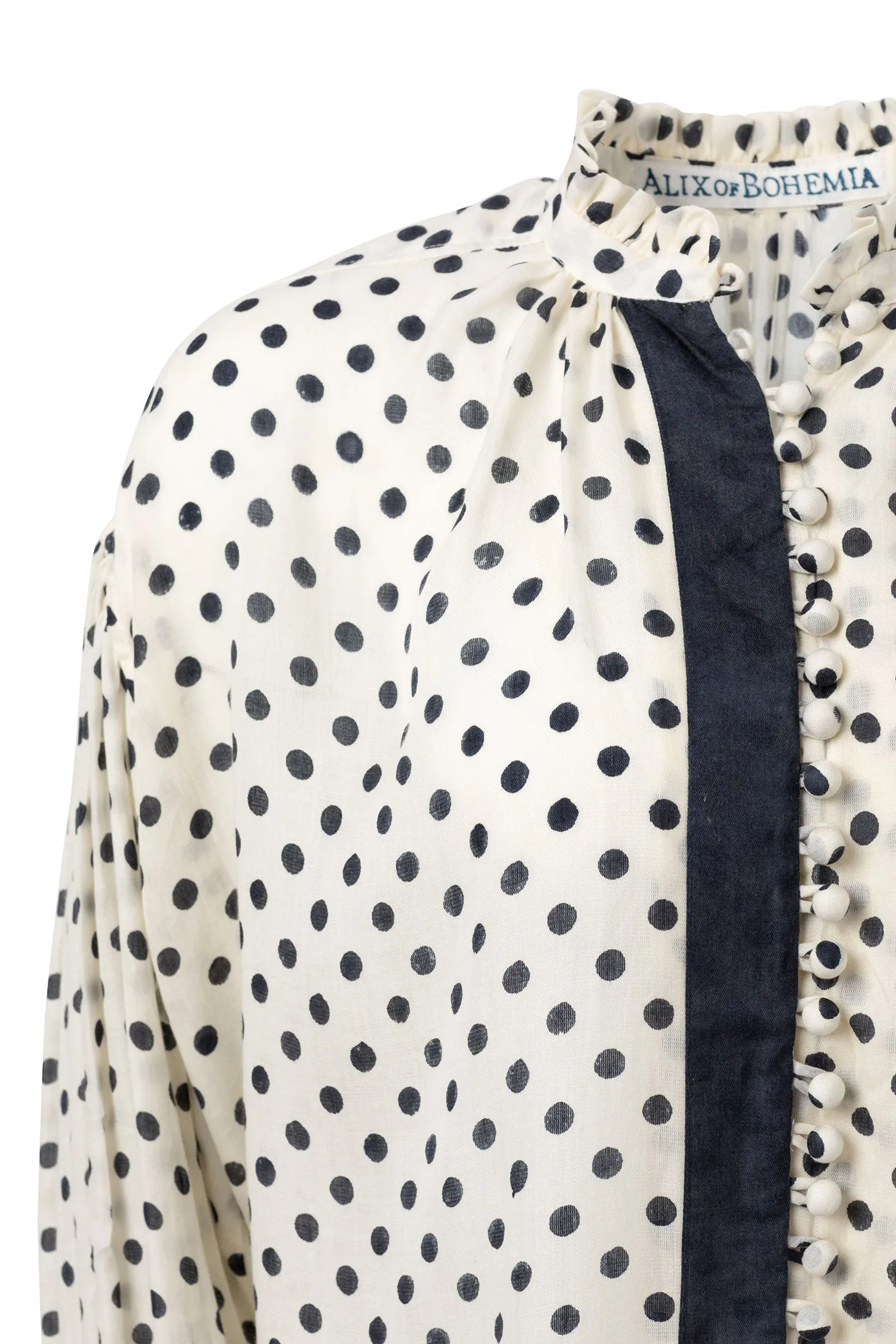 Prima Tuxedo Spot Blouse