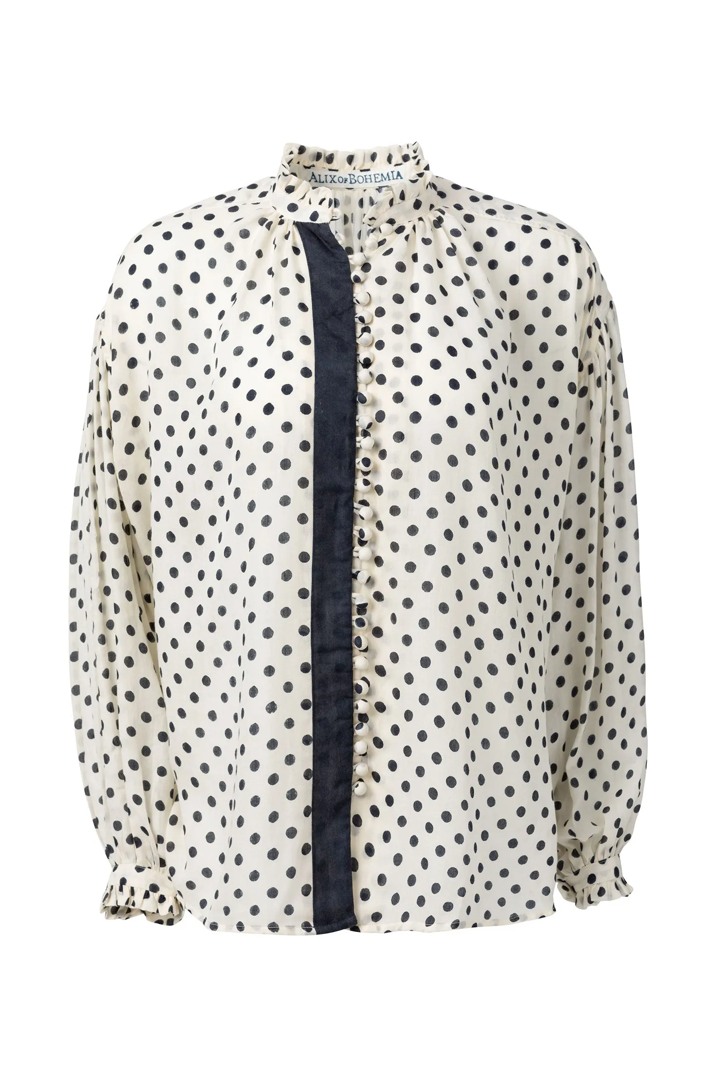Prima Tuxedo Spot Blouse