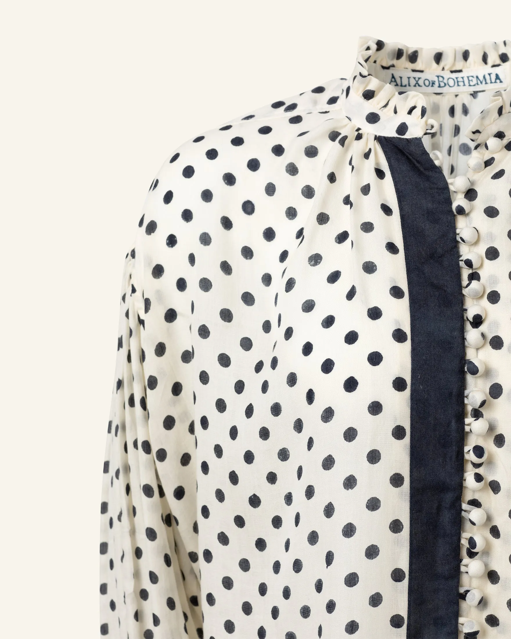Prima Tuxedo Spot Blouse