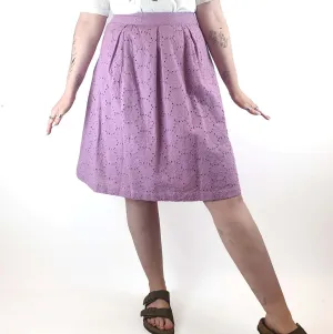 Princess Highway purple A-line skirt with cute purple back button size 12