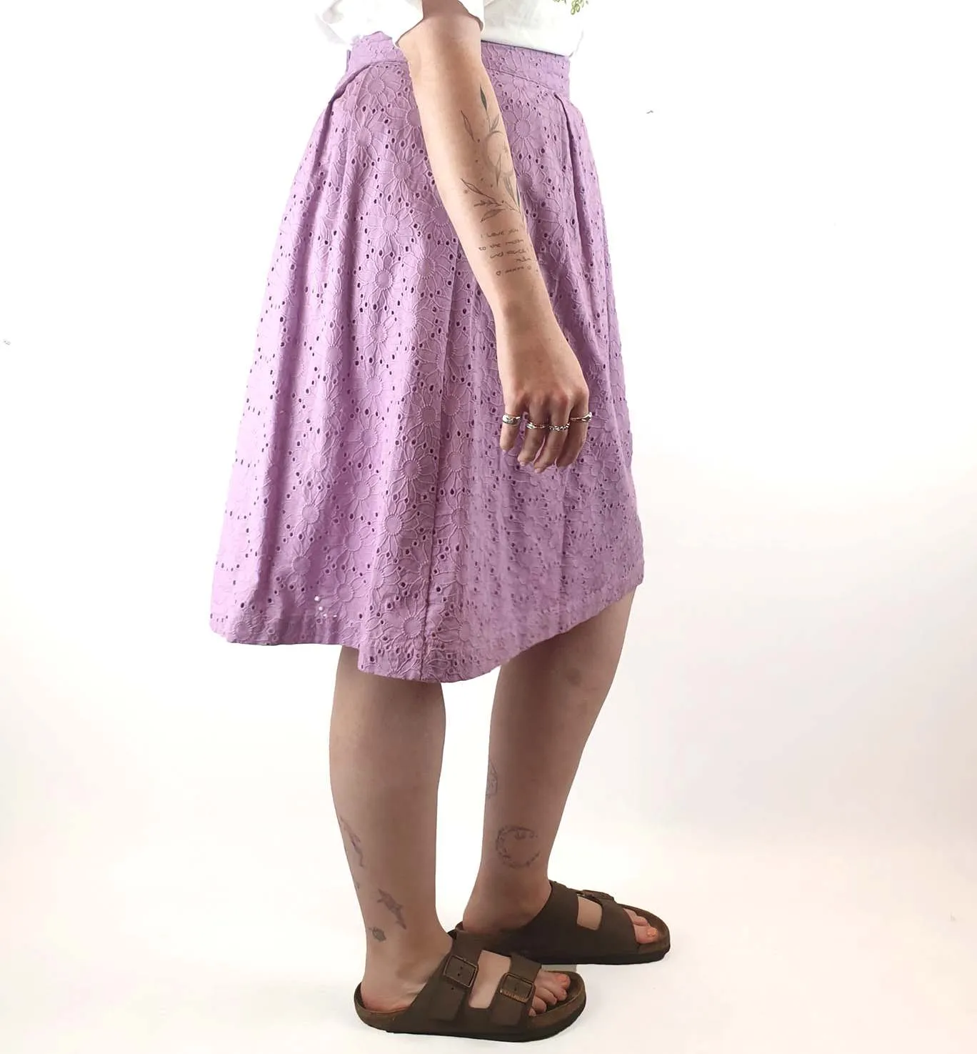 Princess Highway purple A-line skirt with cute purple back button size 12
