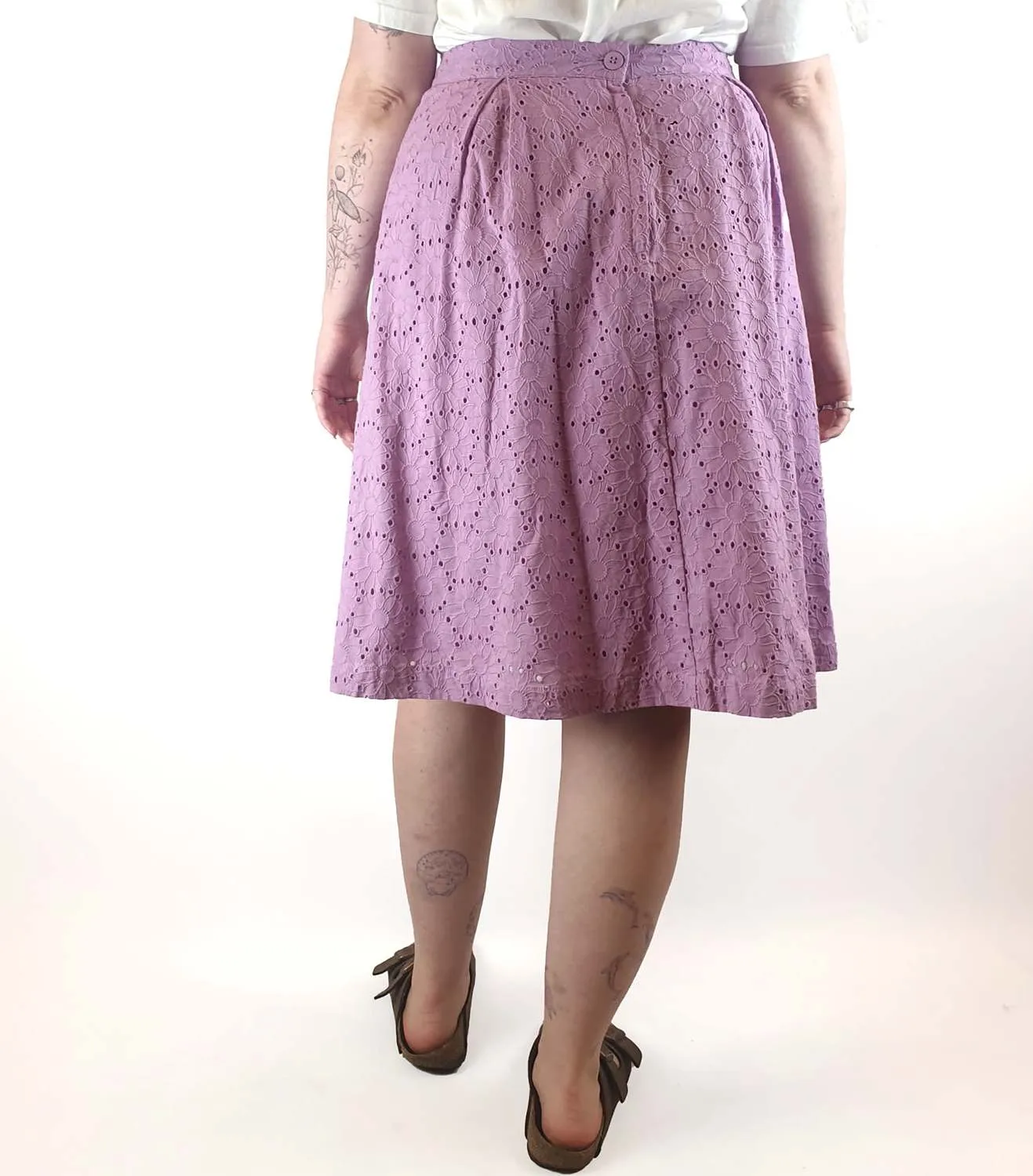 Princess Highway purple A-line skirt with cute purple back button size 12