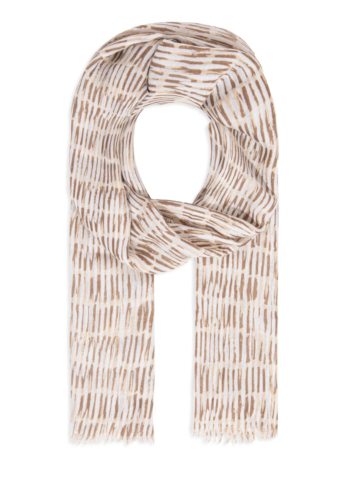 Printed Beige Scarf