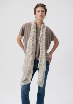 Printed Beige Scarf