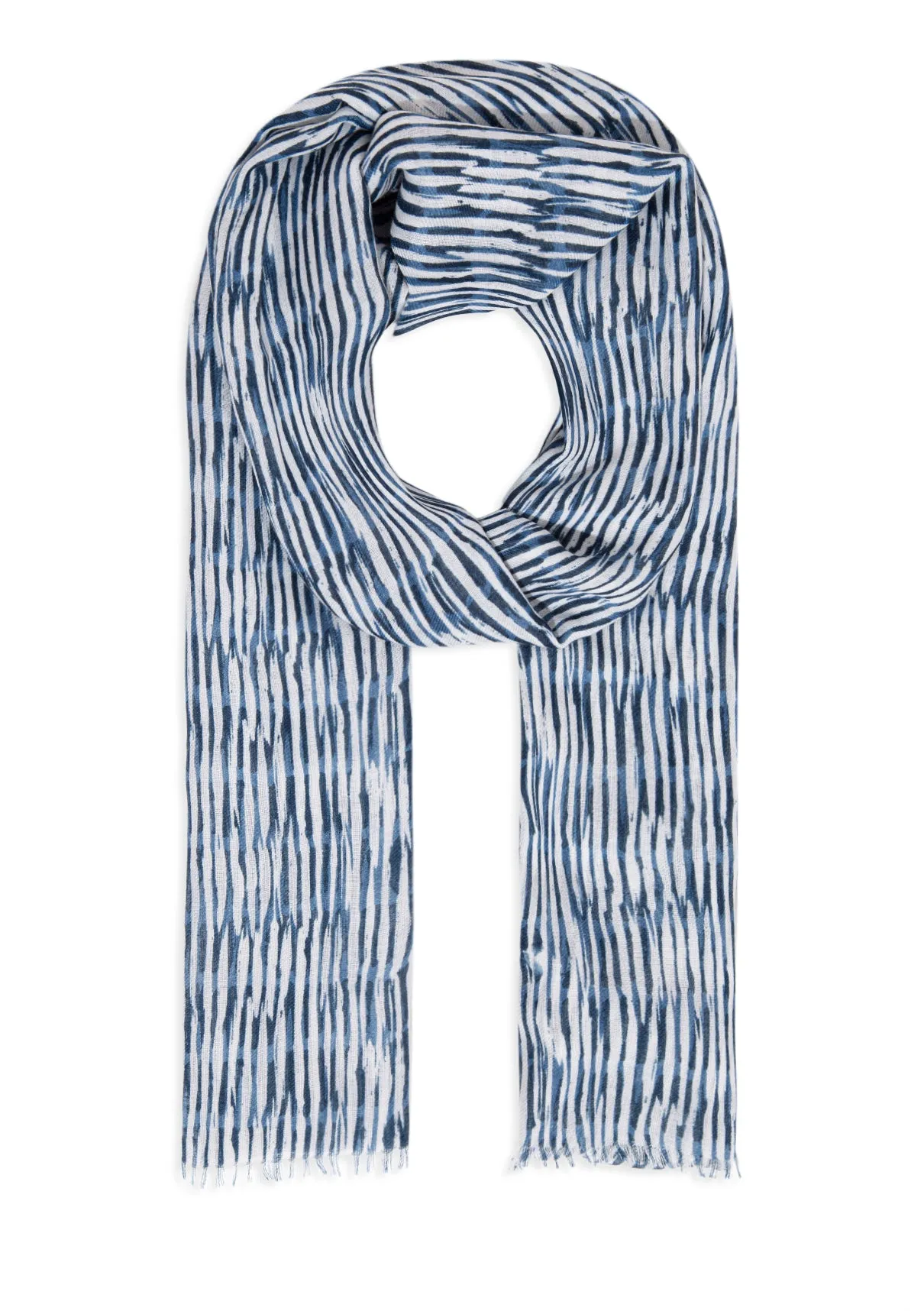 Printed Blue Scarf