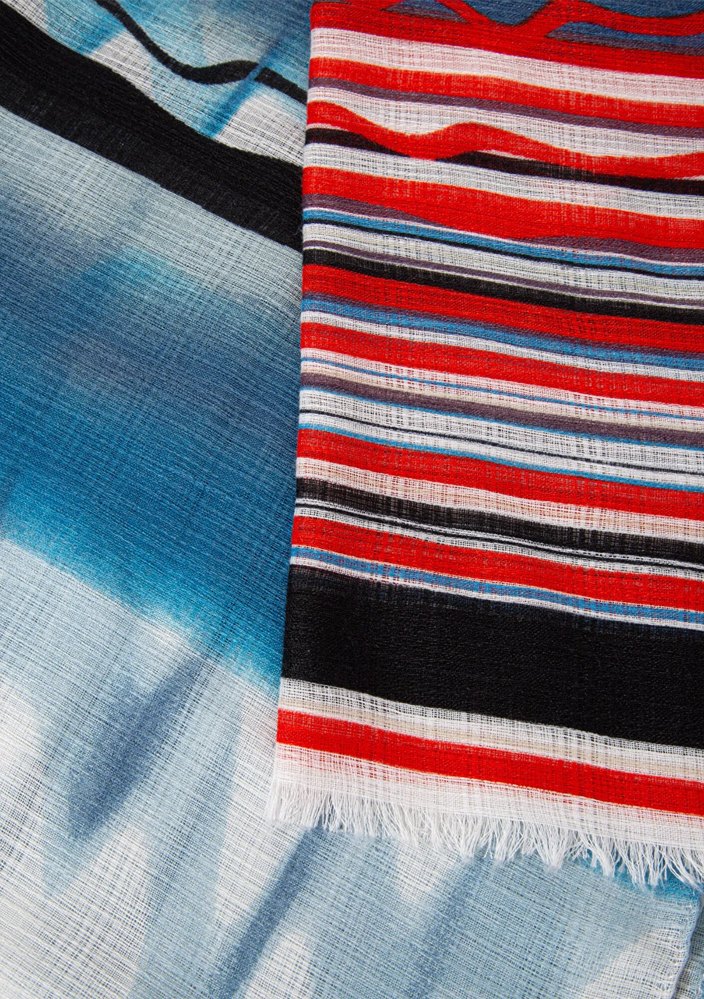 Printed Blue Shawl