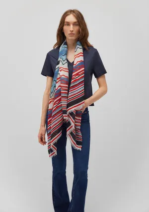 Printed Blue Shawl