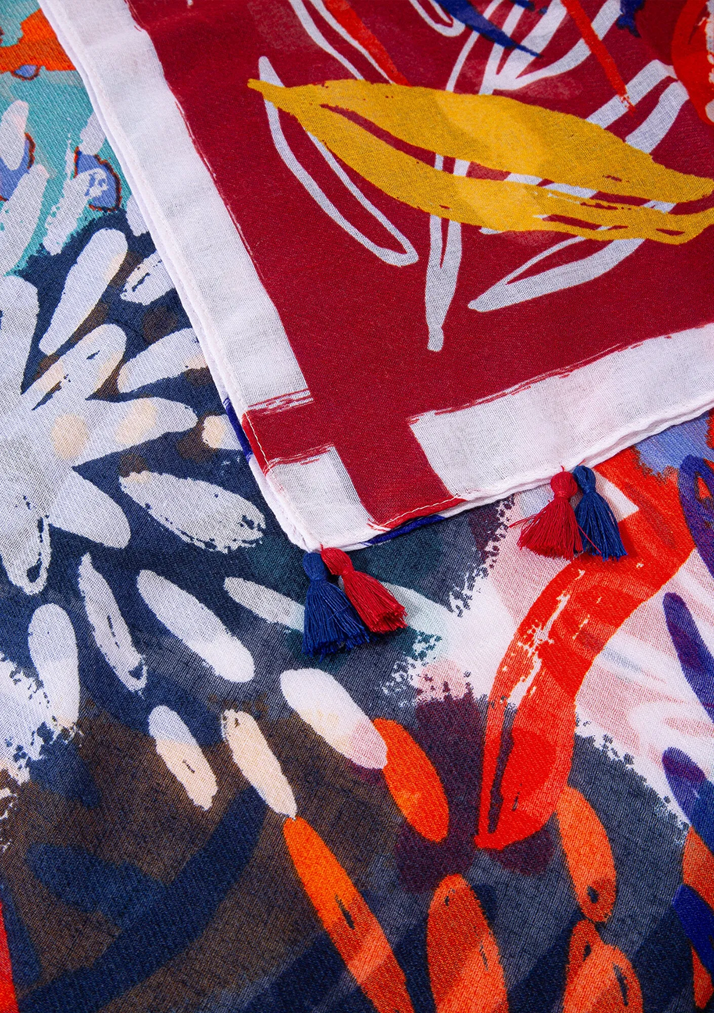 Printed Ecru Shawl