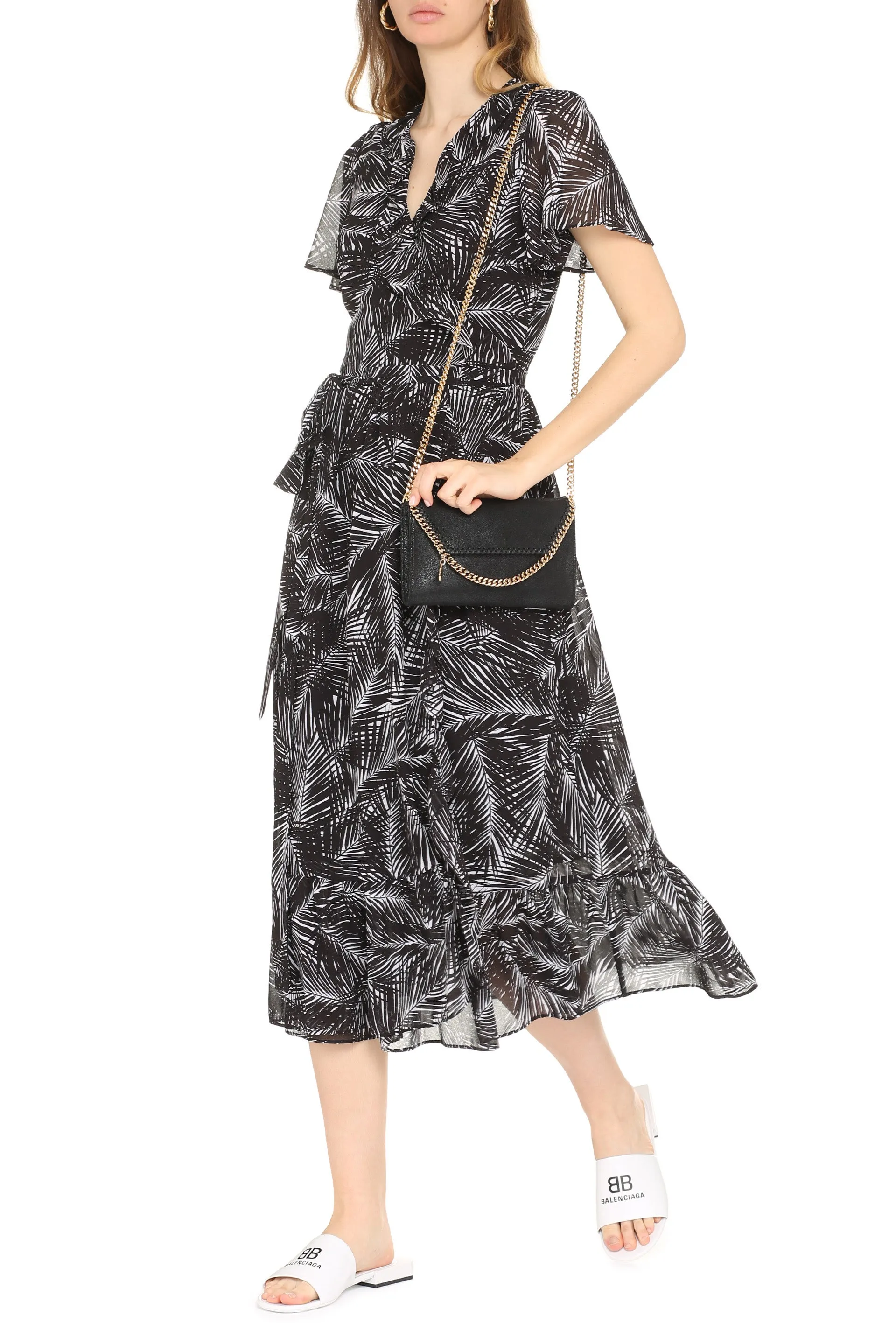 Printed georgette dress