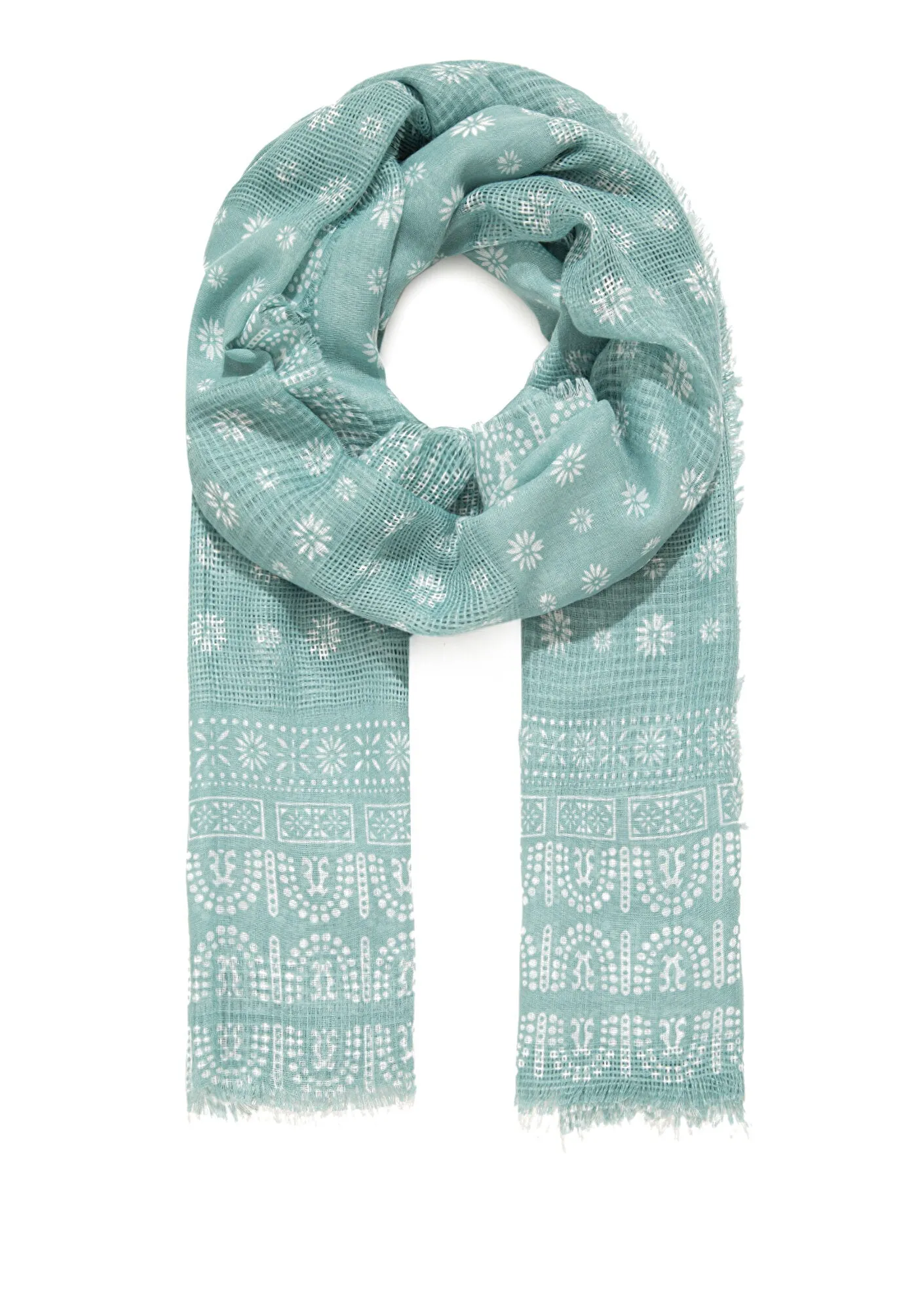 Printed Green Shawl