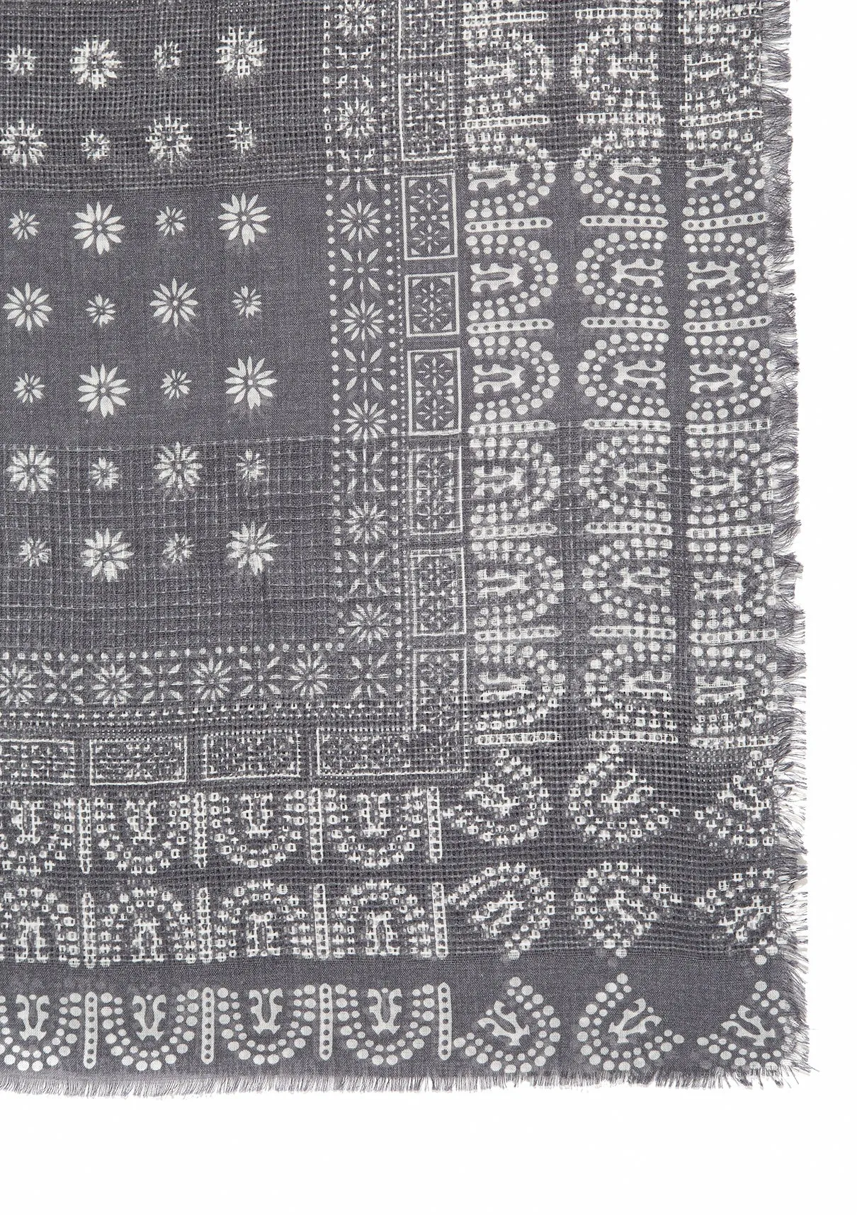 Printed Grey Shawl