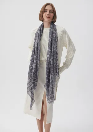 Printed Grey Shawl