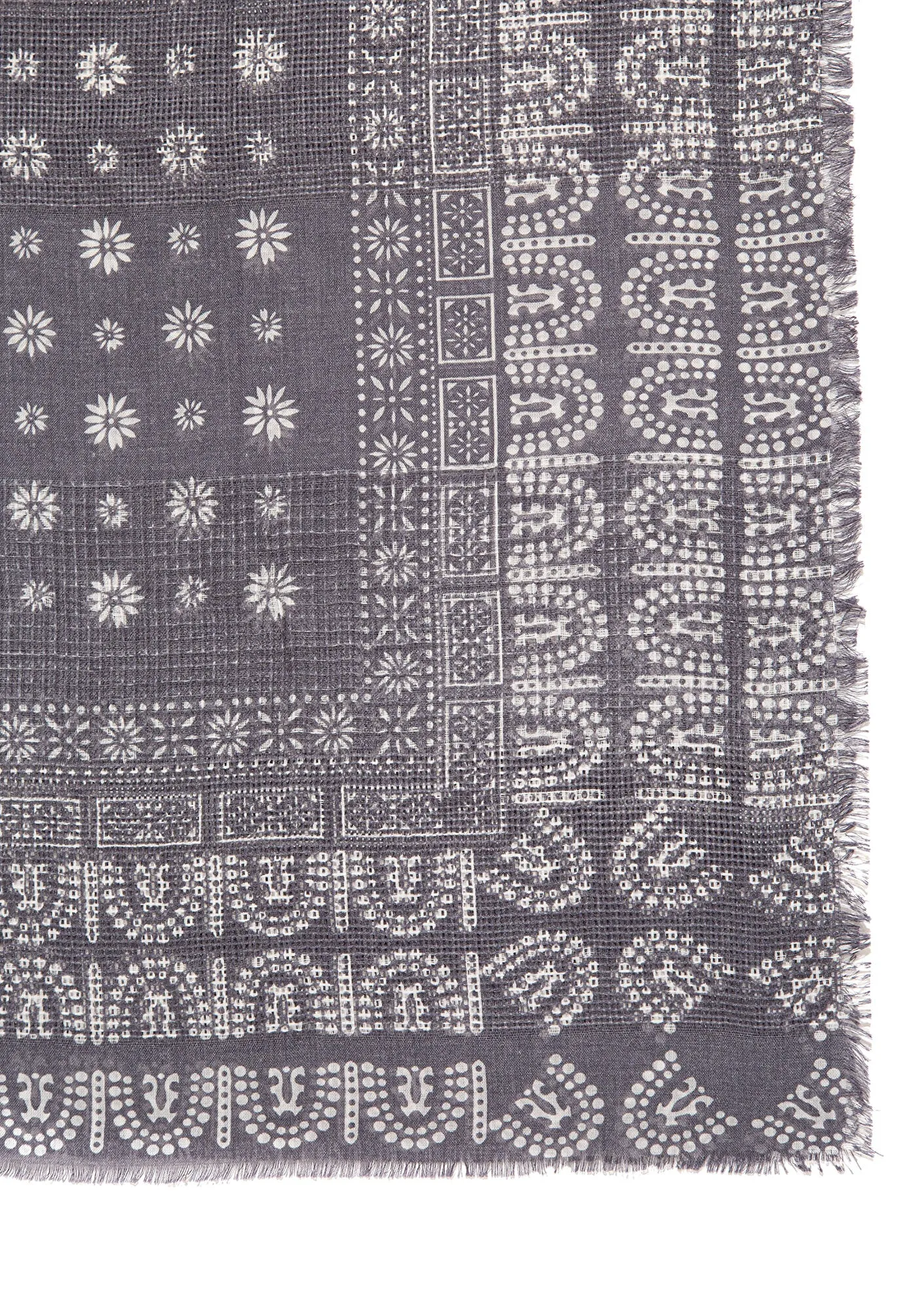 Printed Grey Shawl