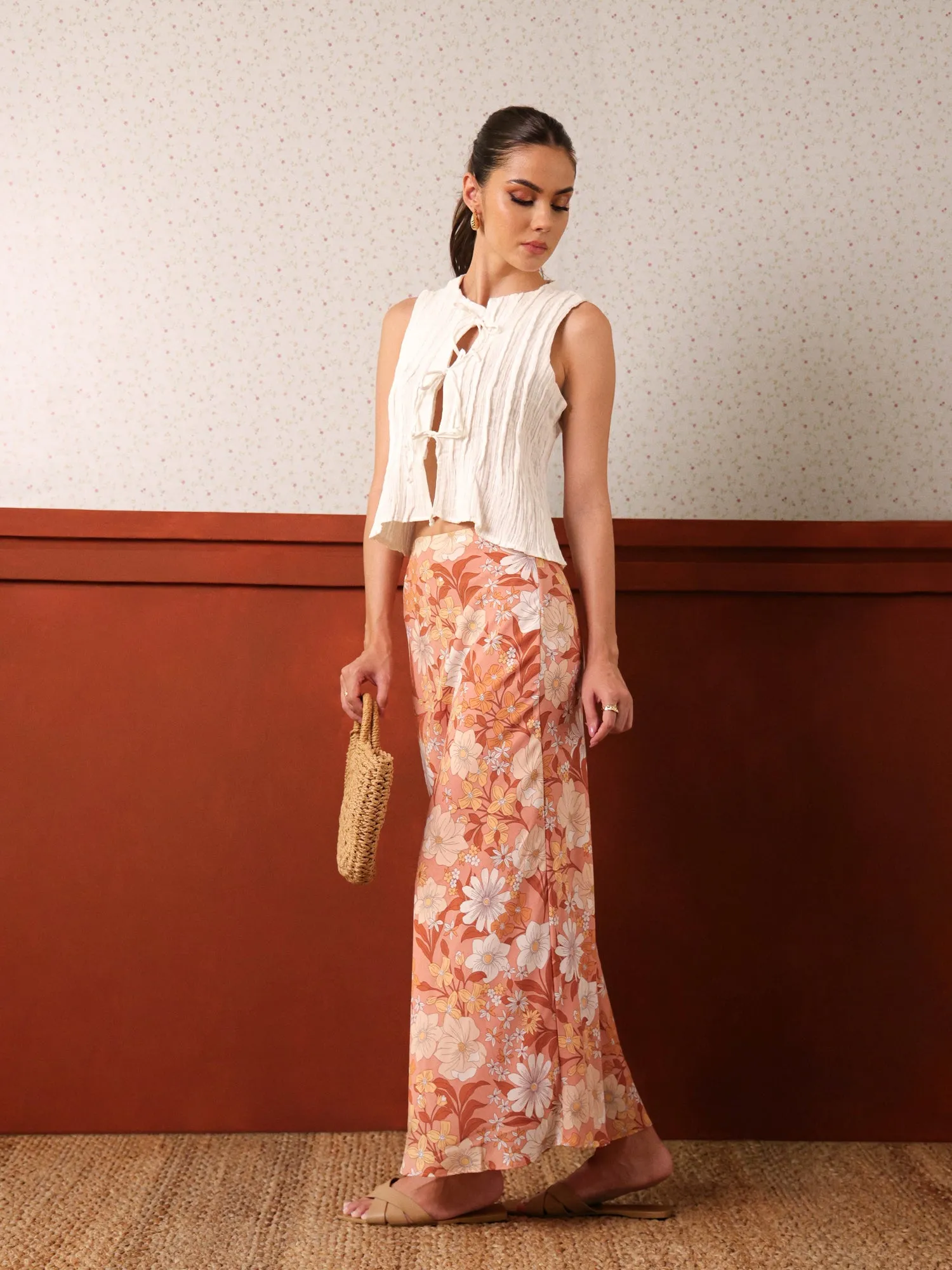Printed Maxi Skirt