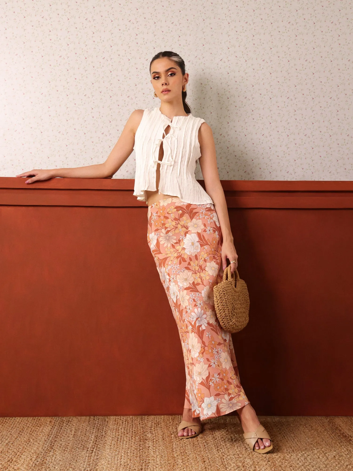 Printed Maxi Skirt