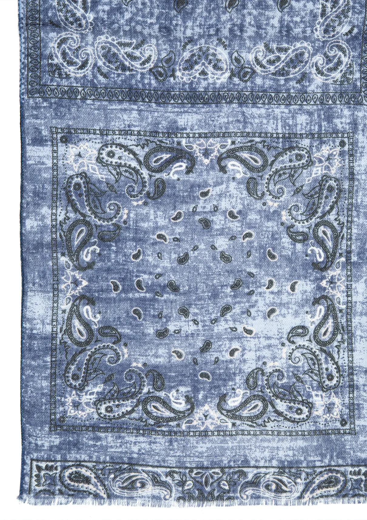 Printed Navy Shawl