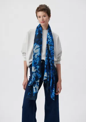 Printed Navy Shawl
