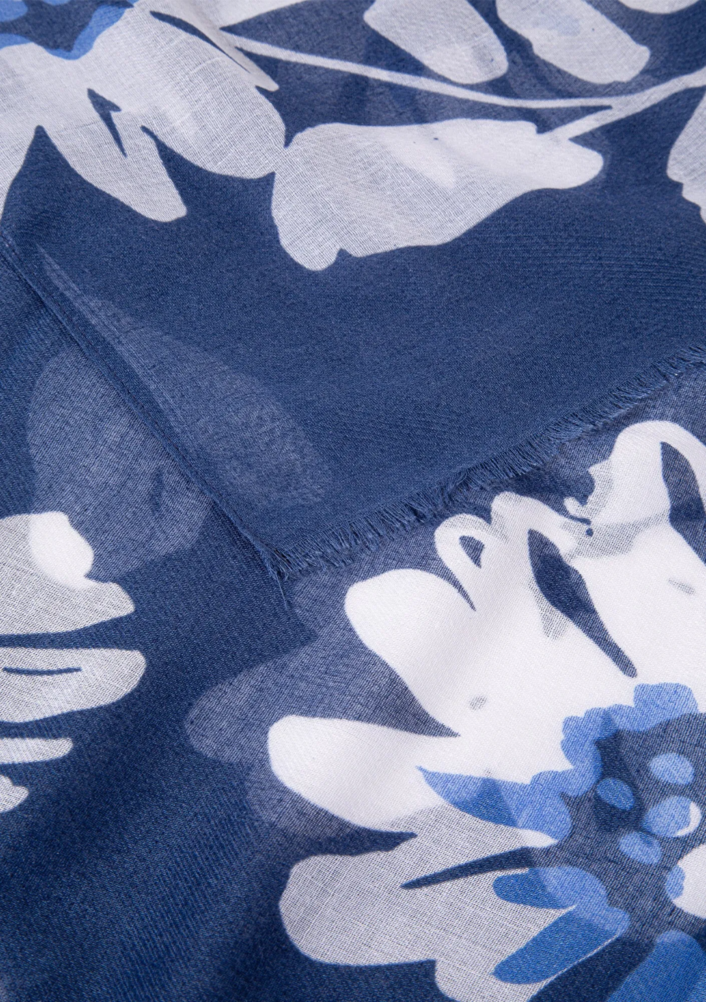 Printed Navy Shawl