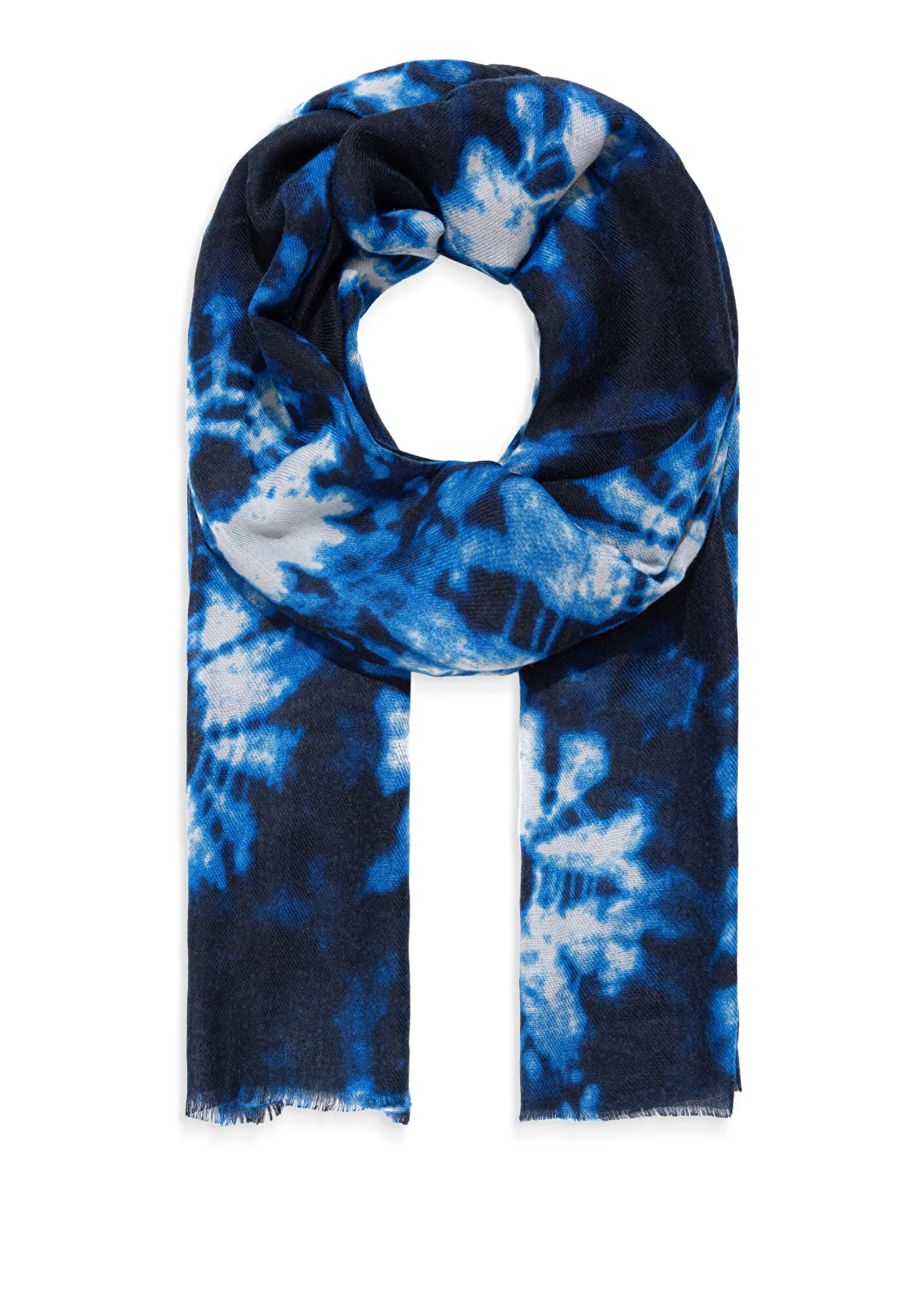 Printed Navy Shawl