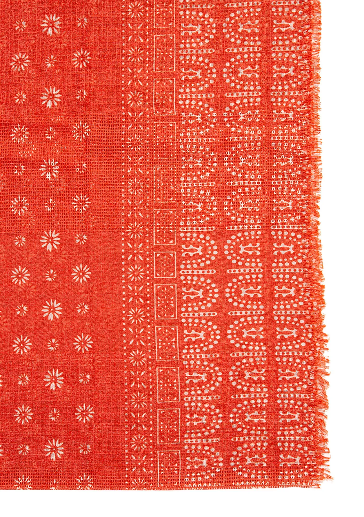 Printed Orange Shawl