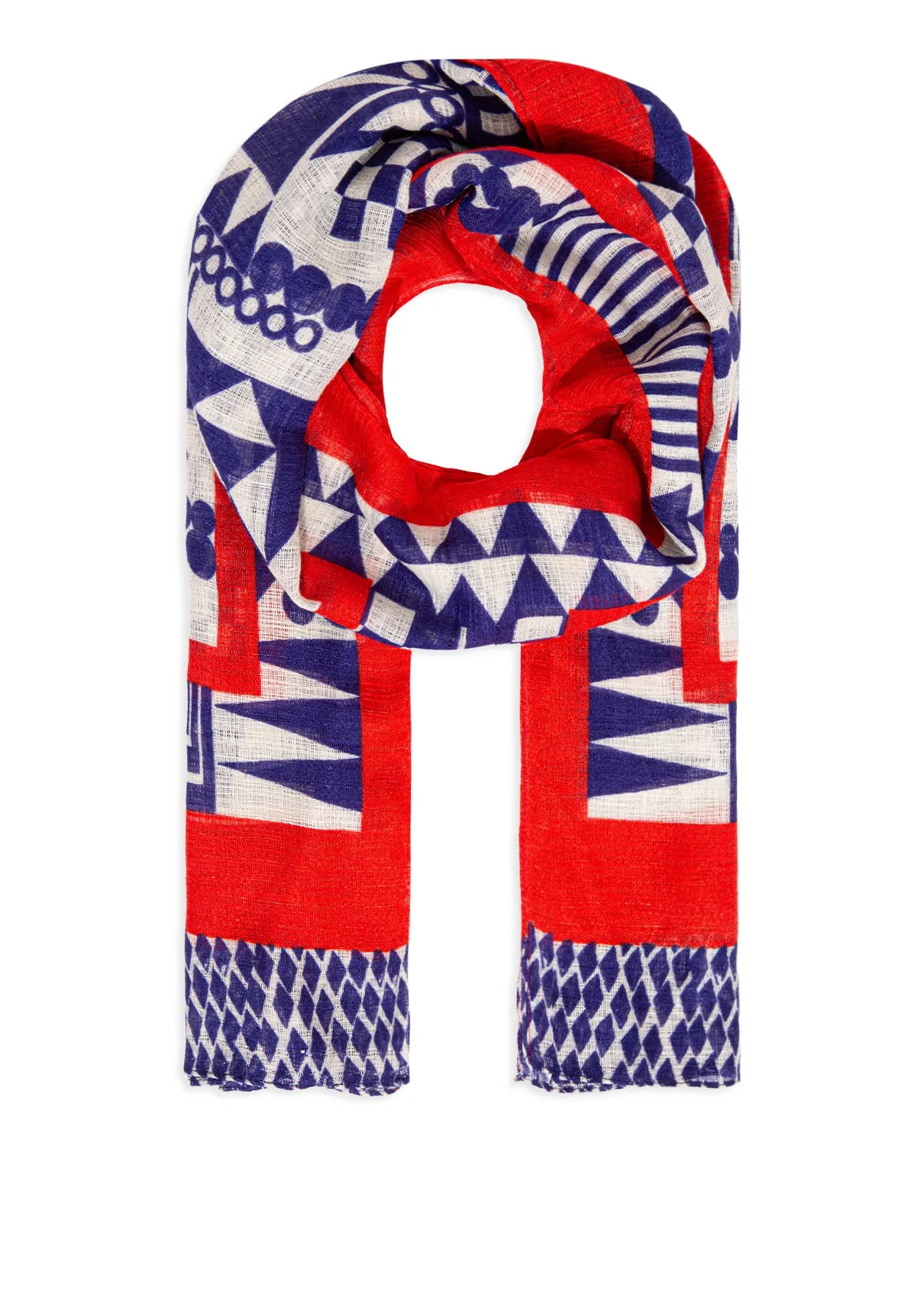 Printed Red Shawl