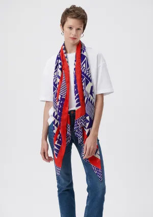 Printed Red Shawl