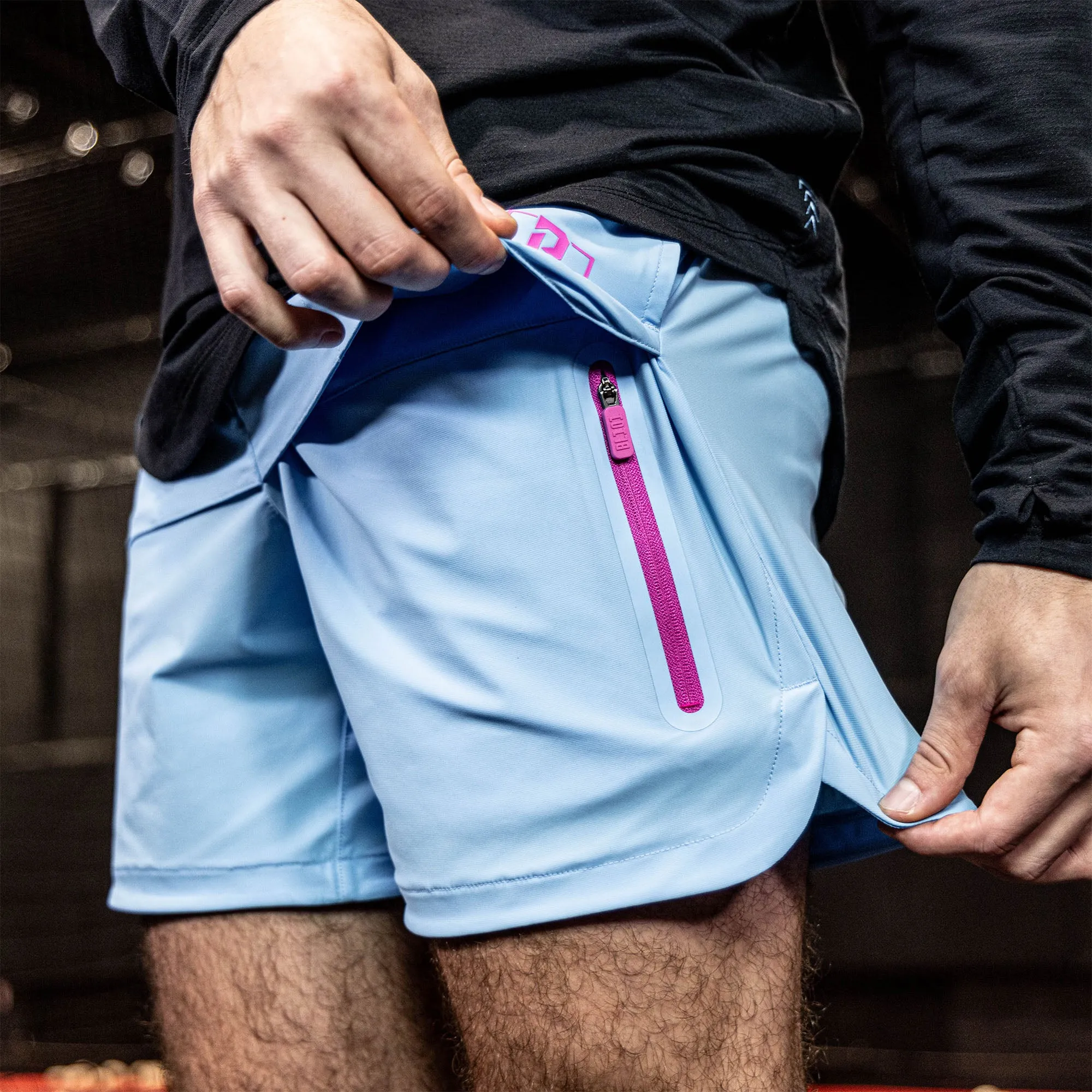 Pro Series Overlay Shorts - Cotton Candy Blue
