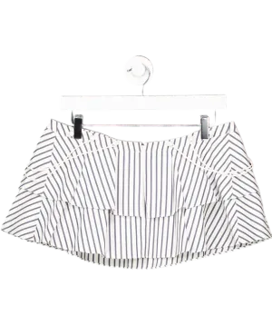 Prose & Poetry White Blue Striped Skirt UK S