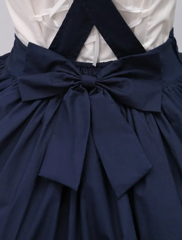 Pure Cotton Straps Neck Lolita Skirt