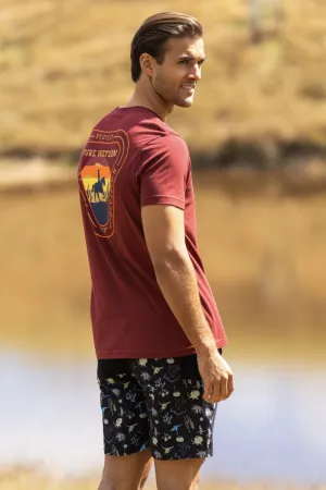 Pure Western Benny Boardshort Mens Black Multi