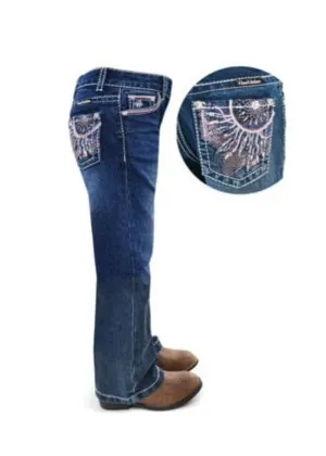 Pure Western Jeans Girls Willa Boot Cut Evening Sky