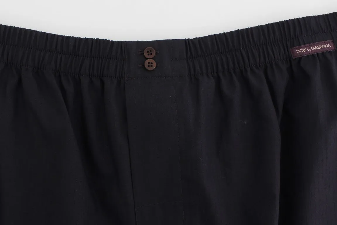 Purple Cotton Pajama Shorts