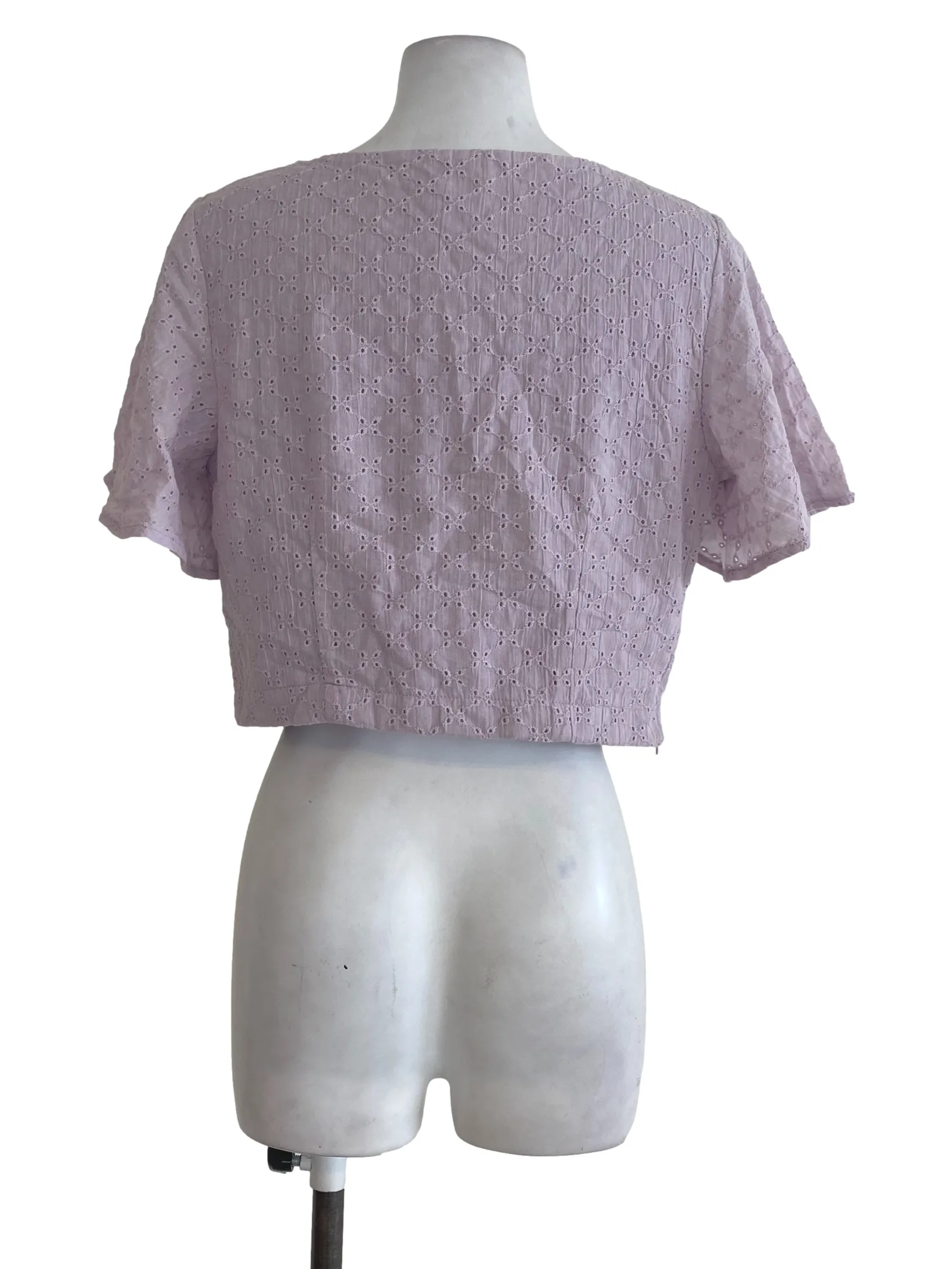 Purple Embroidered Top