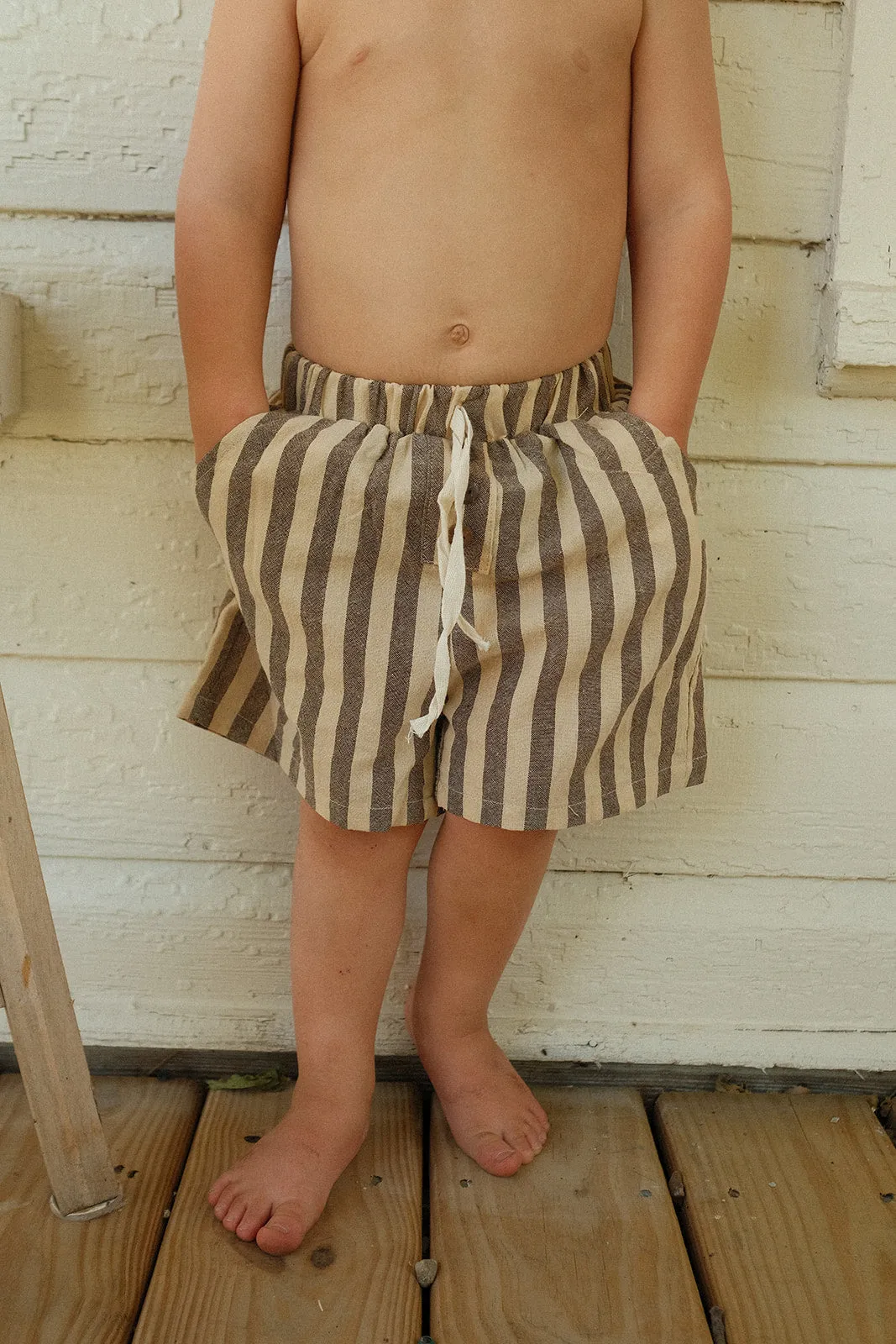 Rae Kids: Stripe Linen Shorts