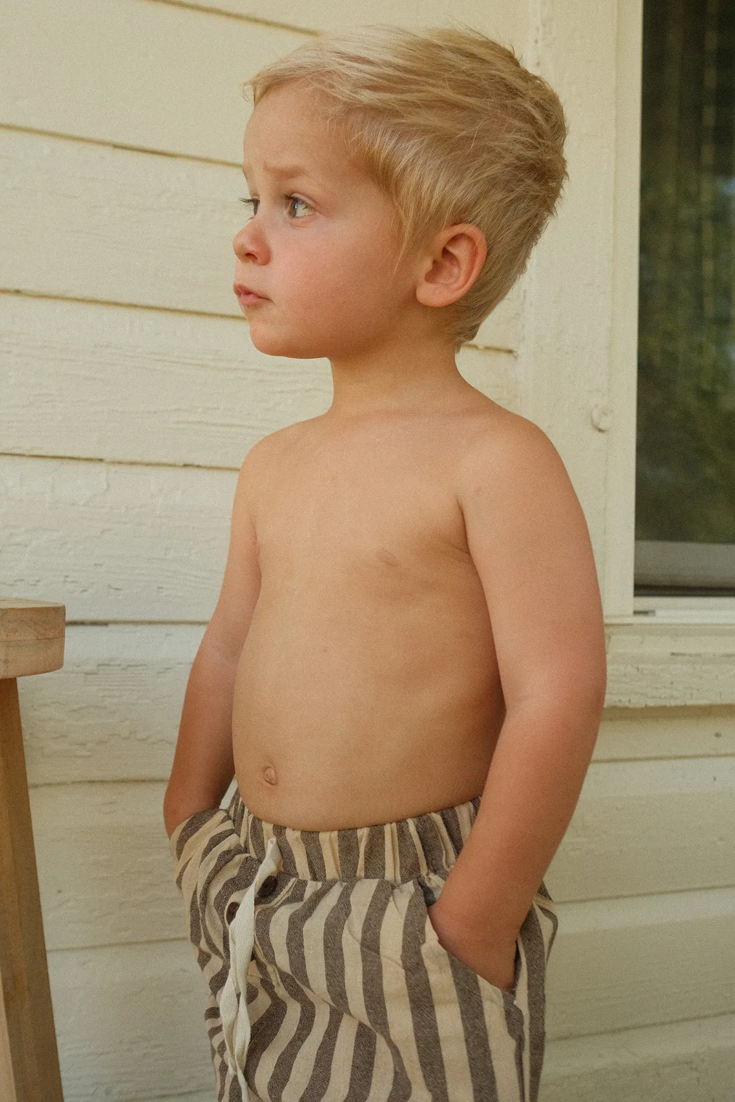Rae Kids: Stripe Linen Shorts