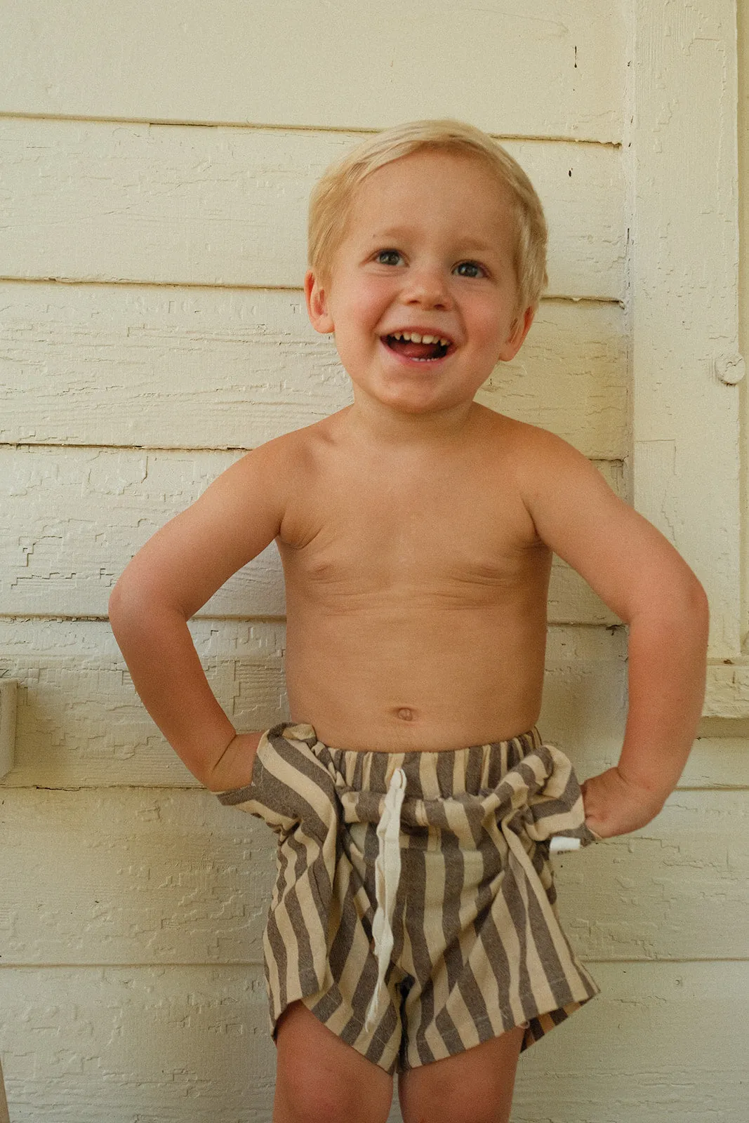 Rae Kids: Stripe Linen Shorts