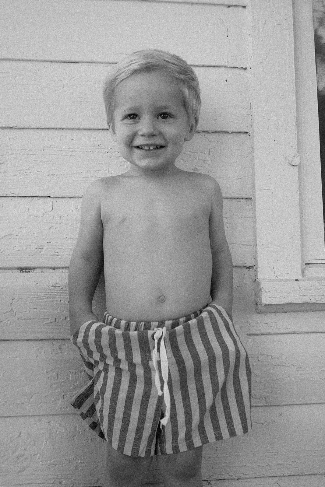 Rae Kids: Stripe Linen Shorts