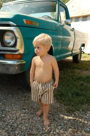 Rae Kids: Stripe Linen Shorts