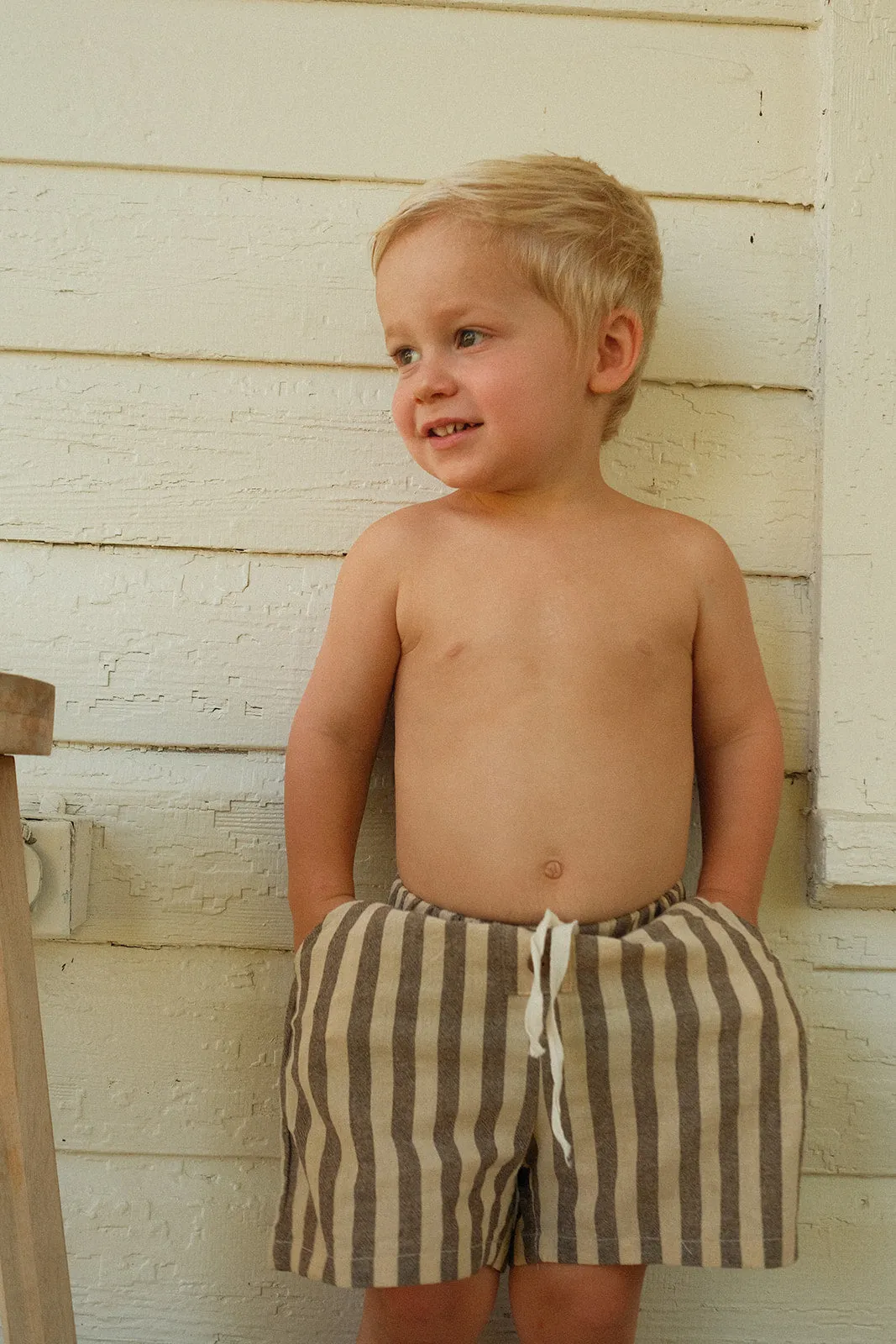 Rae Kids: Stripe Linen Shorts