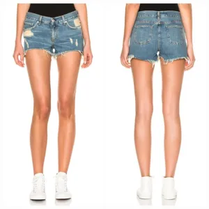 rag &amp; bone 100% Cotton  Destroyed Frayed-hem Cut Off Shorts. Size 24