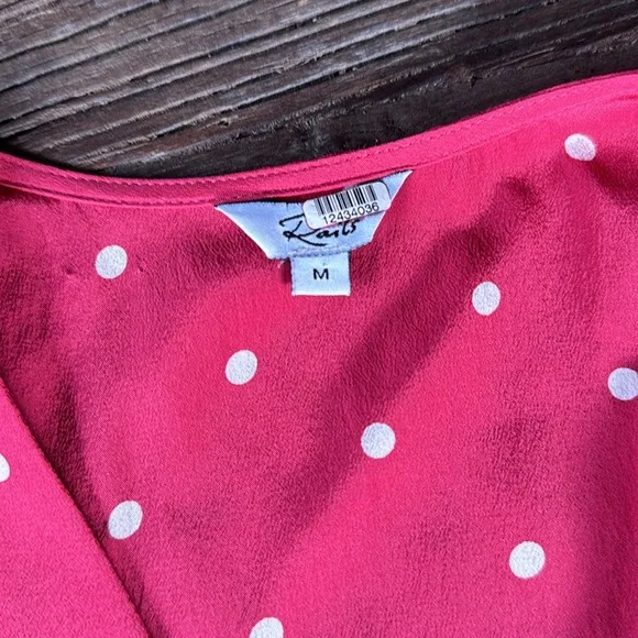 Rails silk polk a dot Leanne wrap dress EUC size M