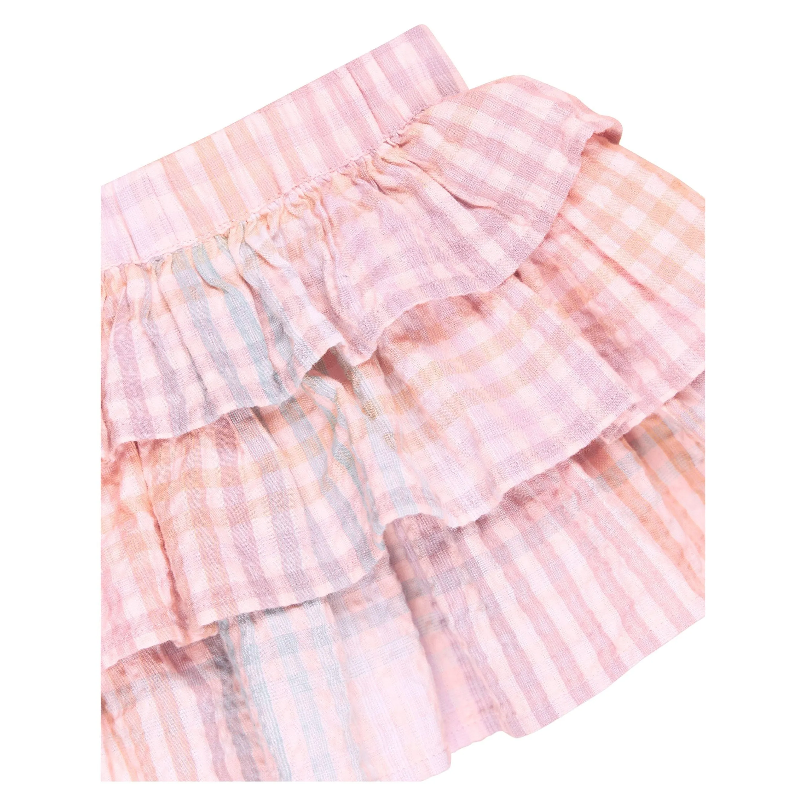 Rainbow Check Frill Skirt