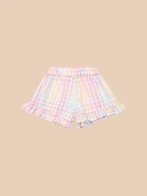 Rainbow Check Skort