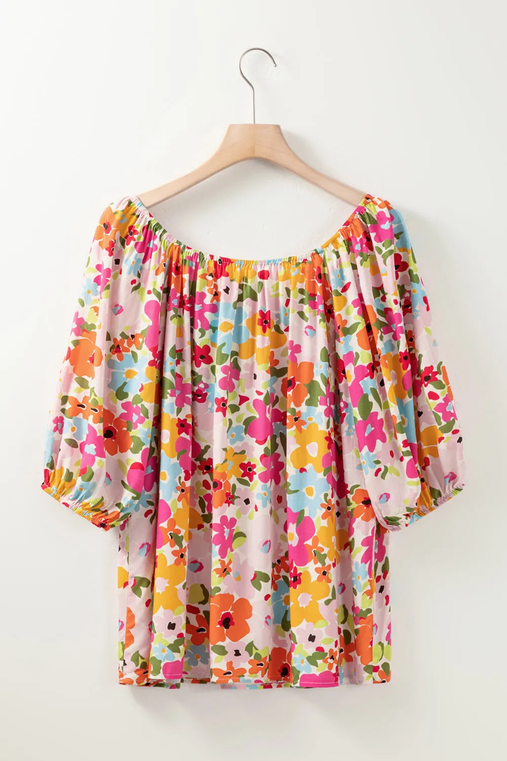 Ramira Printed Round Neck Half Sleeve Blouse