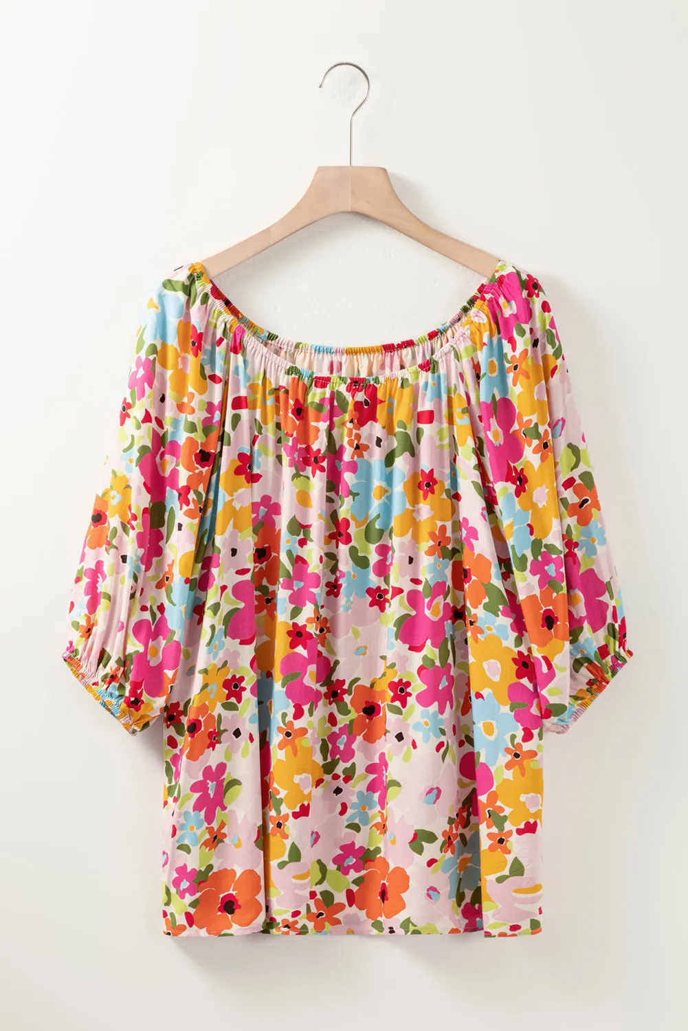 Ramira Printed Round Neck Half Sleeve Blouse