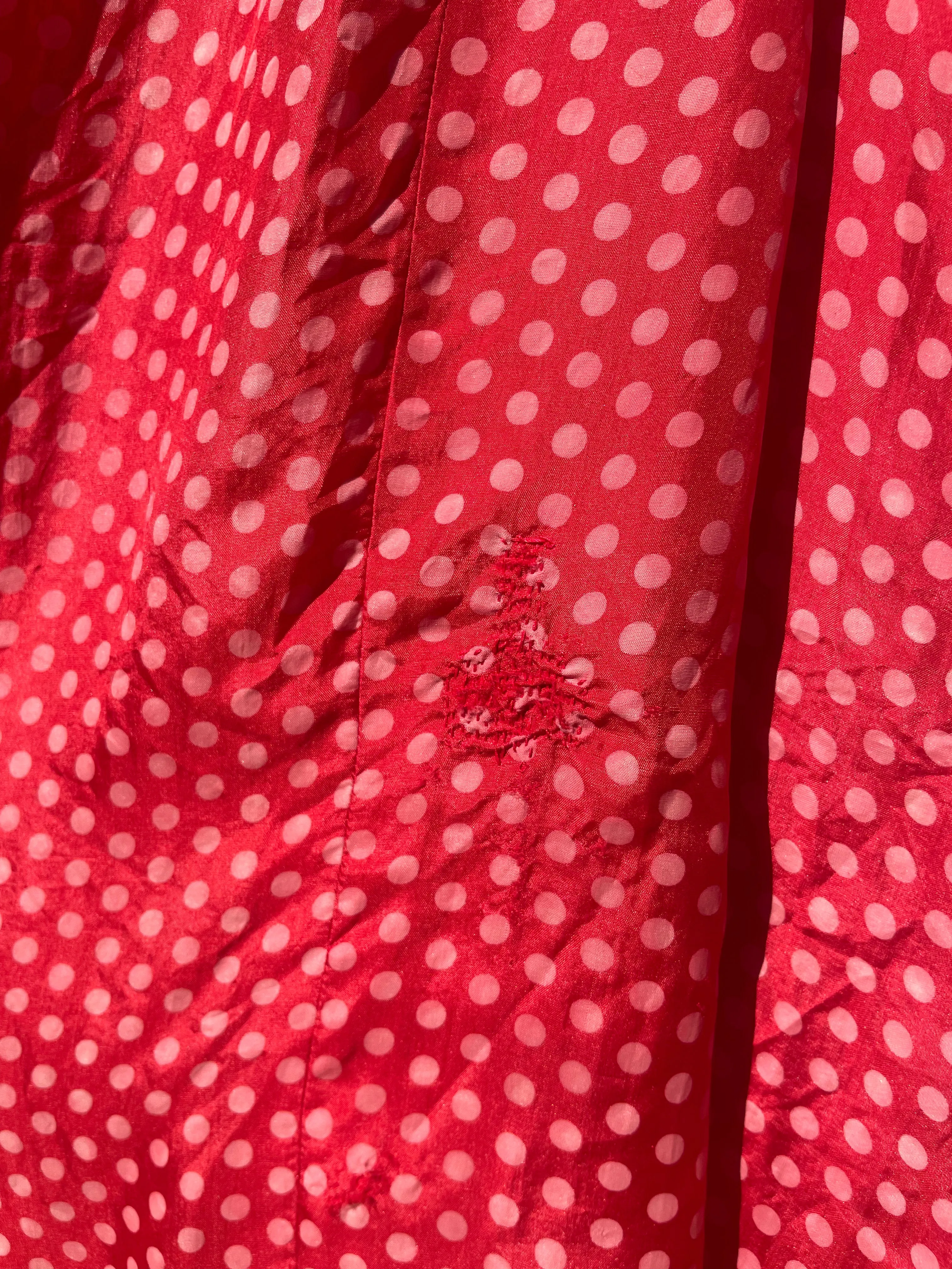 Rare 1940s Zip Front Polka Dot Palazzo Pant Jumpsuit
