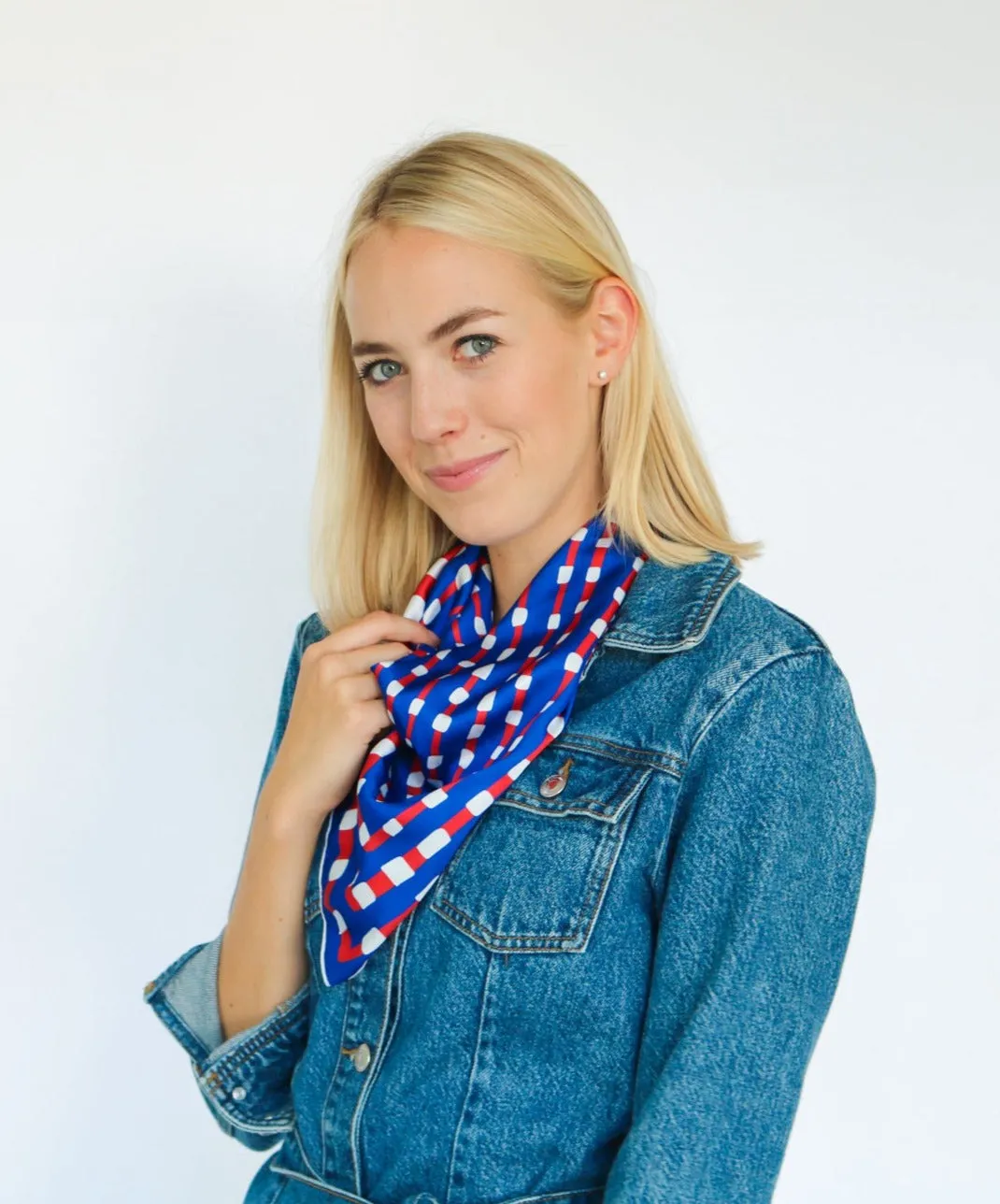 Red   Navy Gameday Scarf